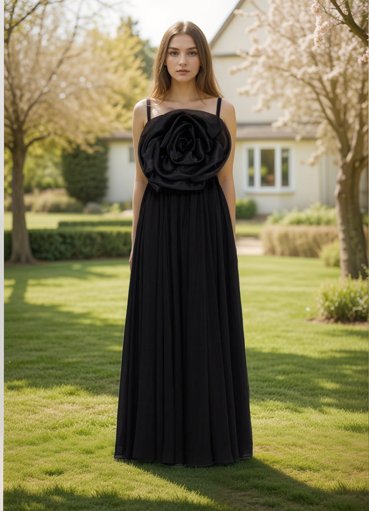 Black Rose Maxi Dress