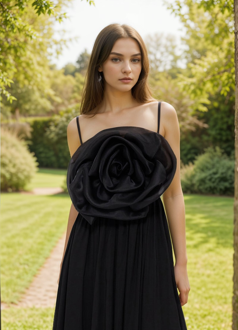 Black Rose Maxi Dress