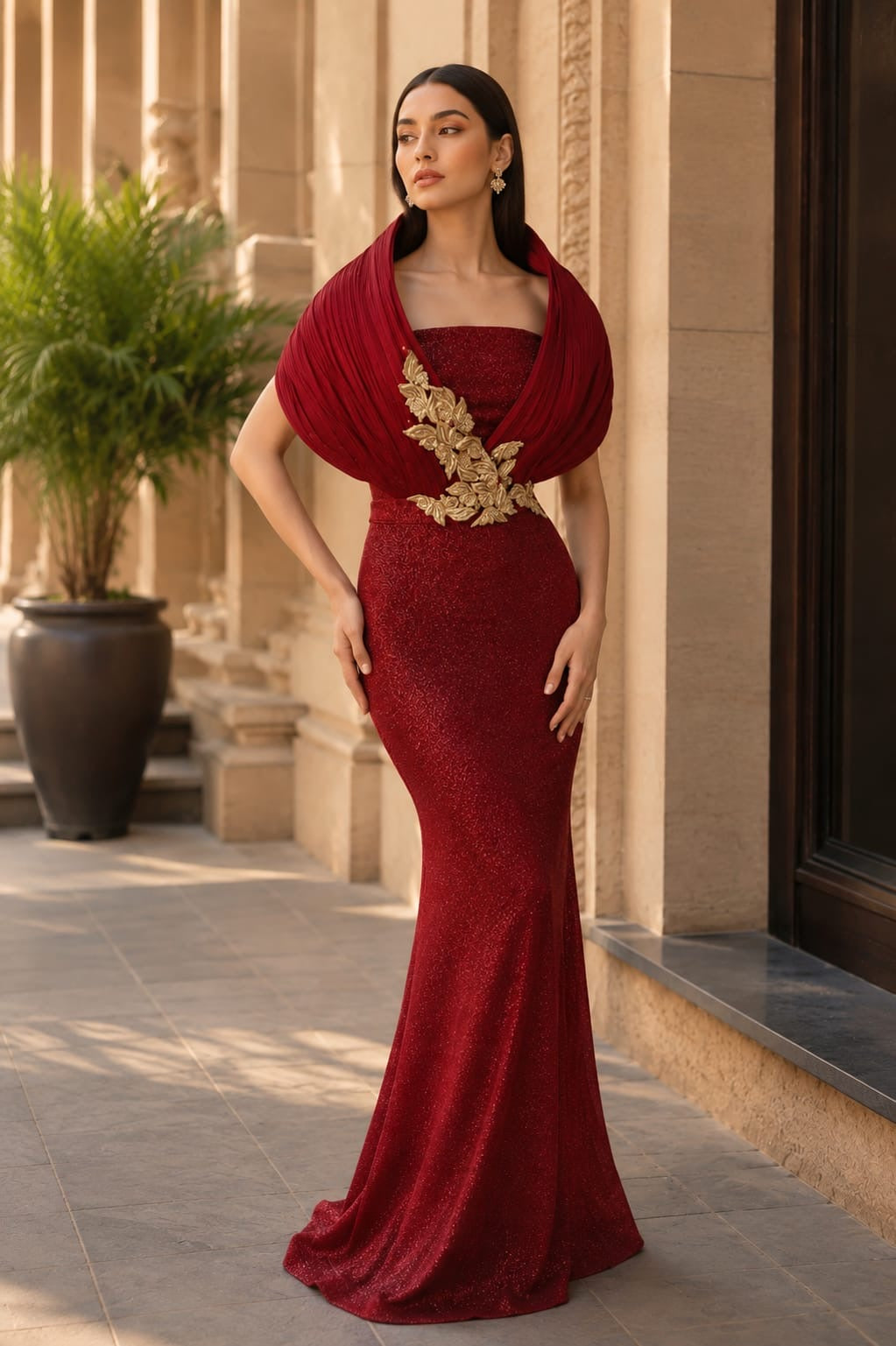 Red Structured Dress