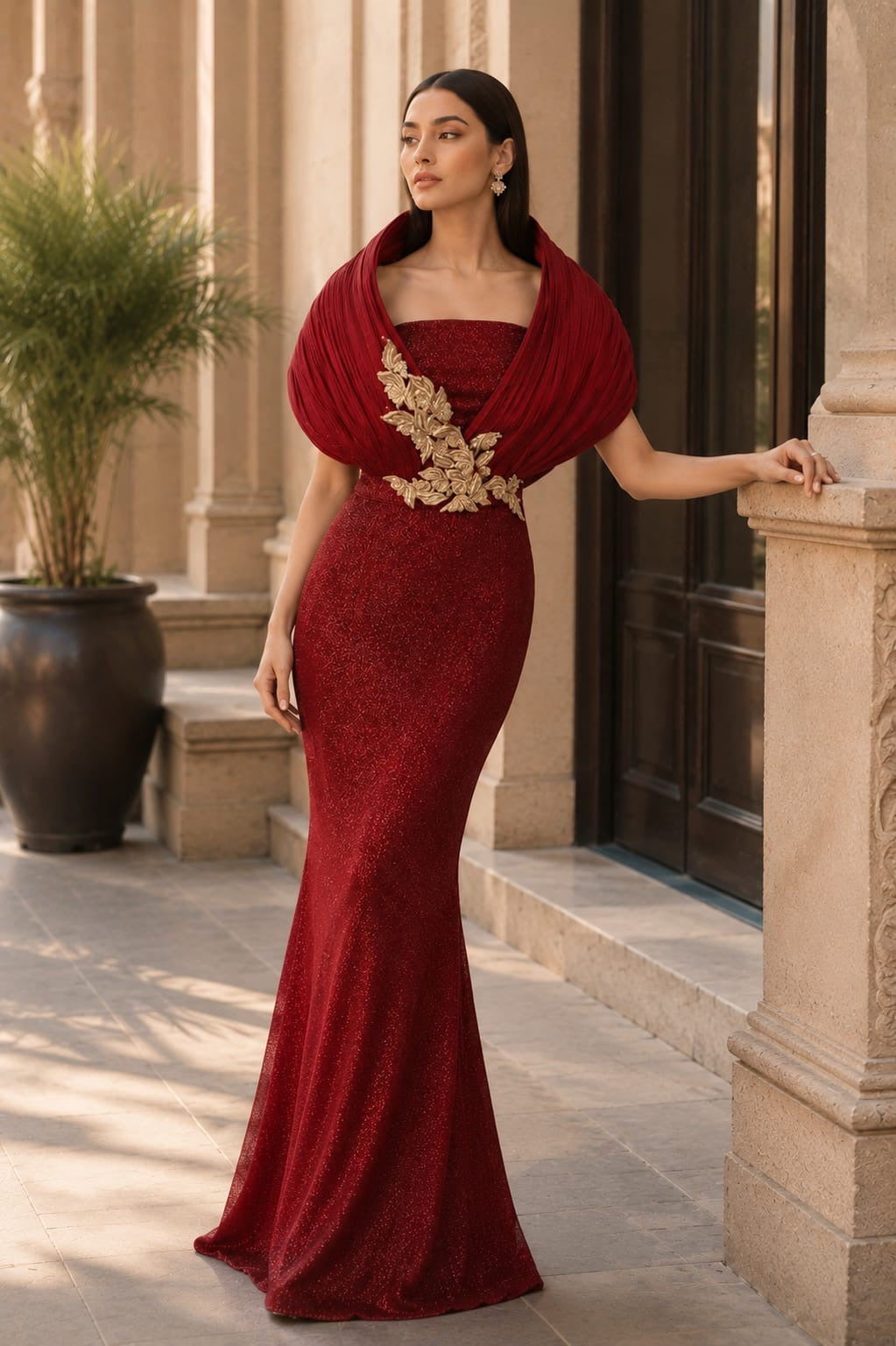 Red Structured Dress