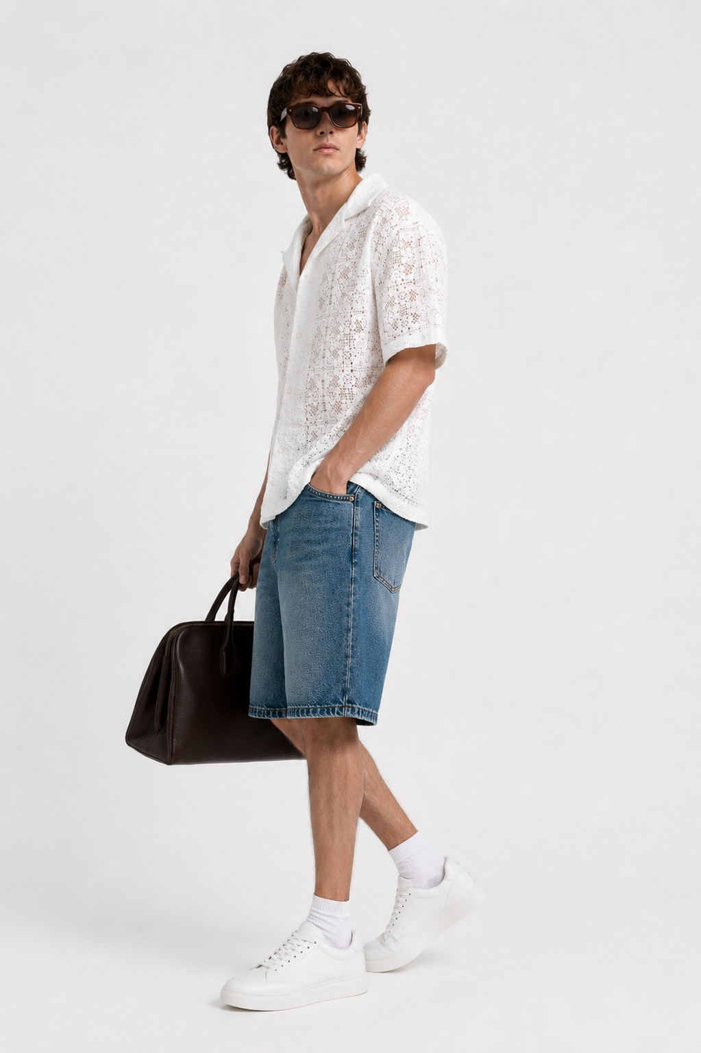 Sleek Crocket White Shirt