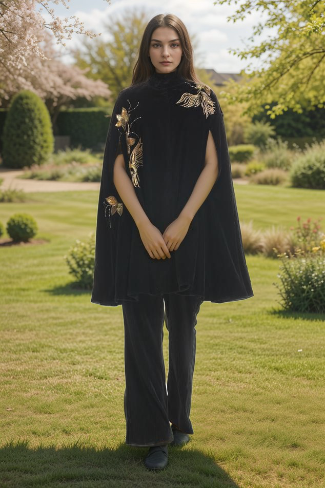 Black Velvet Cape