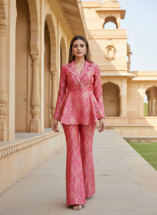 Brocade Hot Pink Cord Set