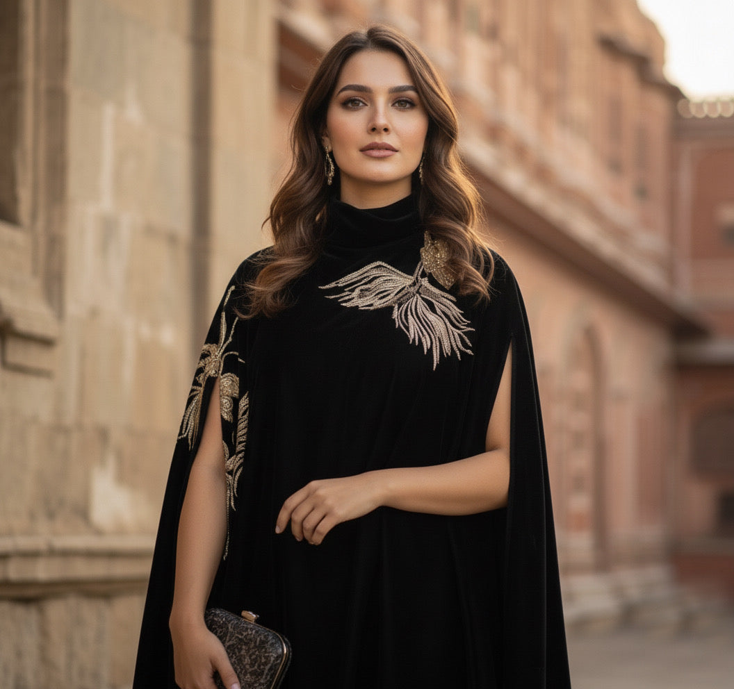 Black Velvet Cape
